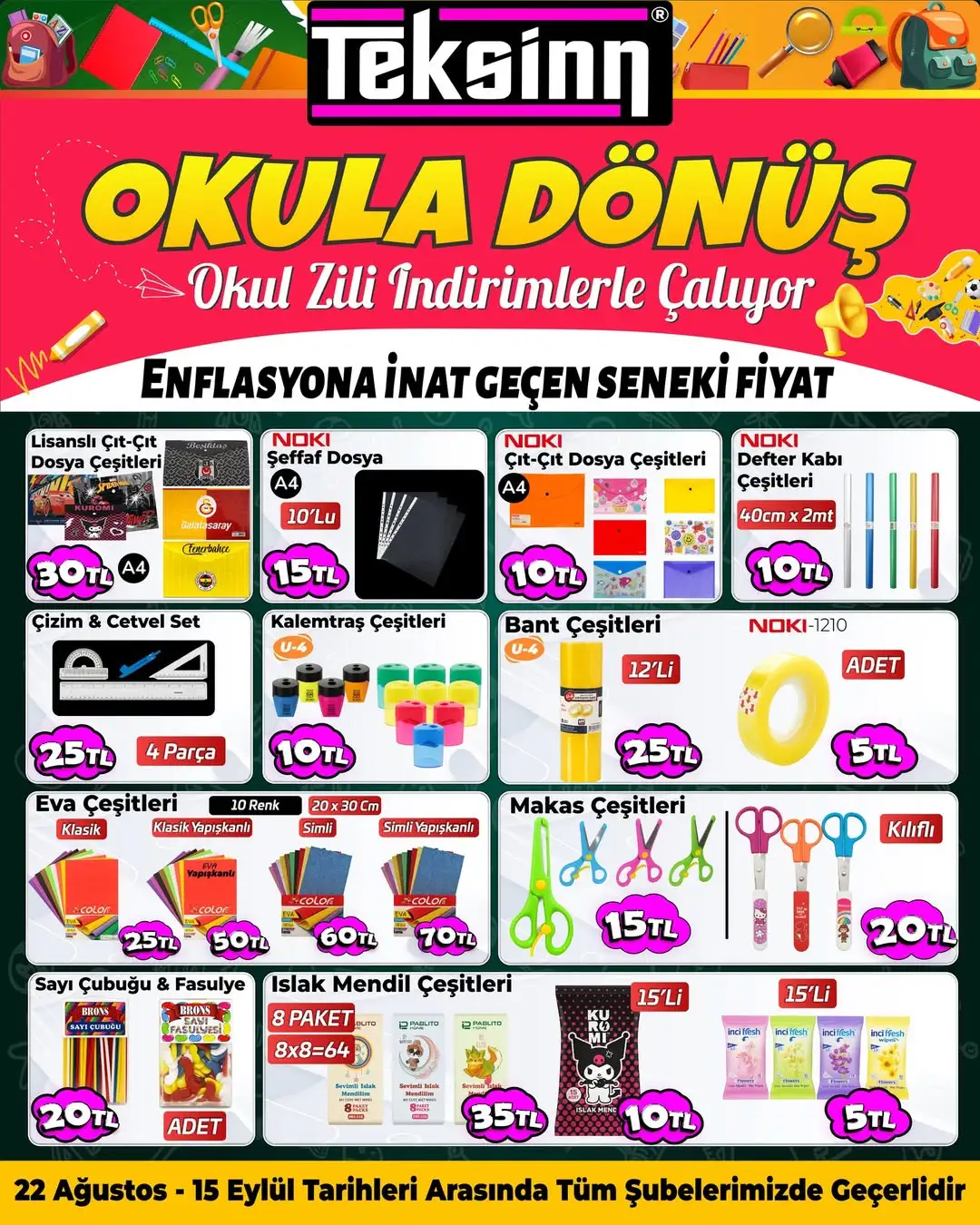 OKUL ZİLİ İNDİRİMLERLE ÇALIYOR
