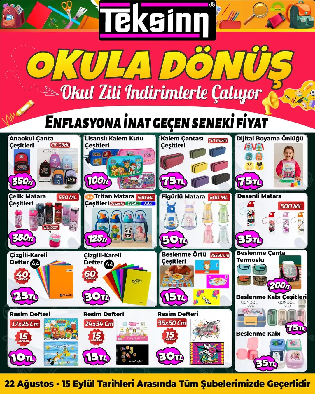 OKULA DÖNÜŞ FIRSATLARI TEKSİNN'DE.!