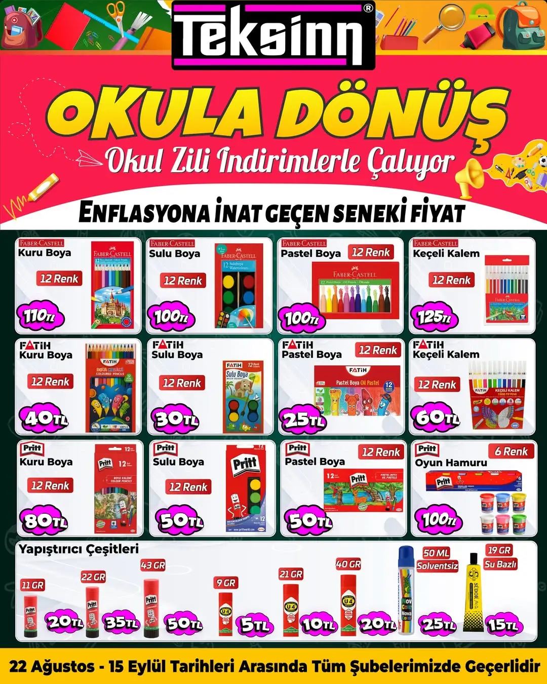 OKULA DÖNÜŞ'TE TEKSİNN FIRSATLARI