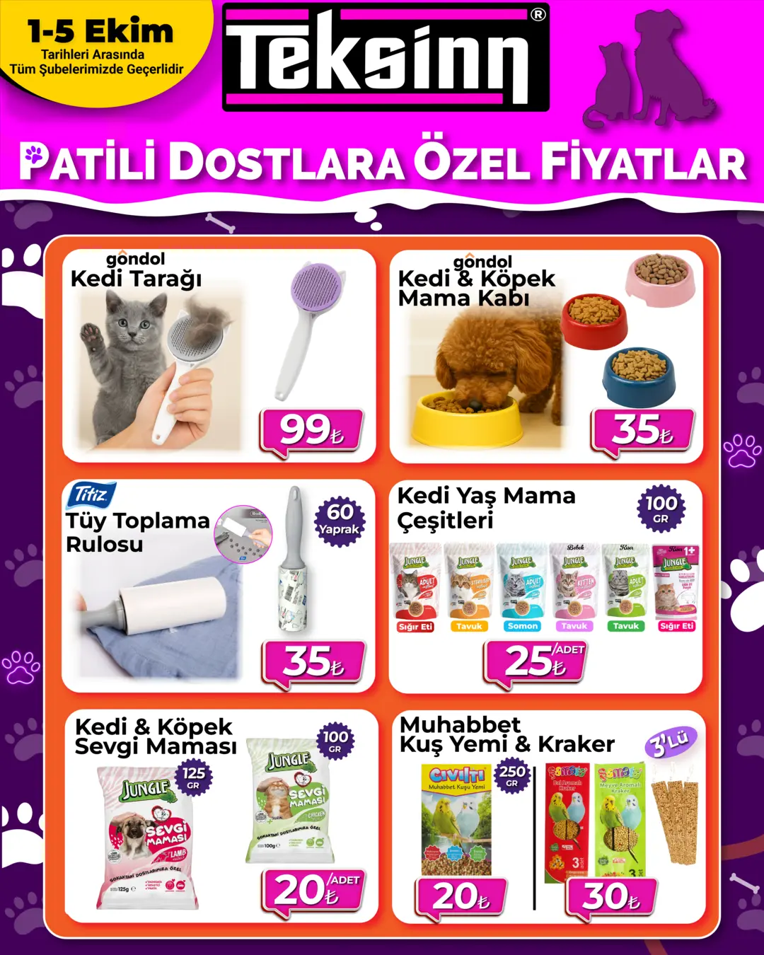 PATİLİ DOSTLARIMIZA ÖZEL İNDİRİMLER.!